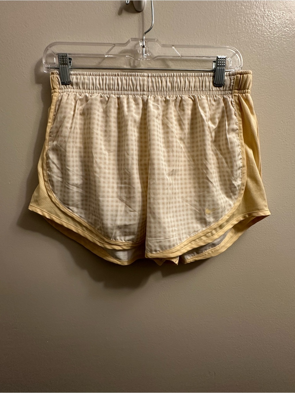 #303 Nike Women’s Pale Yellow Athletic Running Shorts